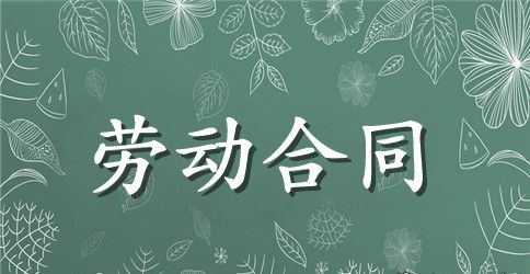 劳动合同范文集合九篇