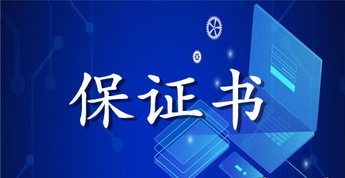 给老婆的保证书模板