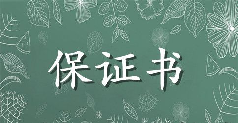 中学生安全保证书的模板