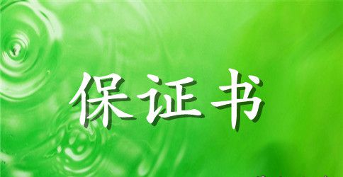 小学生的安全保证书示例
