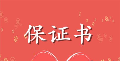 部长保证书