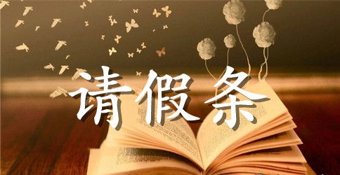 参加活动请假条
